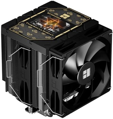 Thermalright Peerless Assassin 120 Vision Black CPU Cooler, PC Heatsink Cooler 6 Heat Pipes, 2.8’’ Magnetic Display Screen with 320x240 Resolution,for AM4/AM5,Intel LGA1700/1851/115x