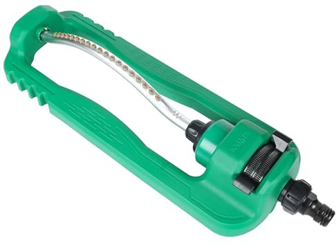 STYDDI Turbo Oscillating Sprinkler, Adjustable Rectangular Lawn Sprinklers for Yard with Heavy Weight Base, 19 Precision Nozzles Garden Sprinkler for Small to Medium Areas, Covers up to 3,800 sq. ft.