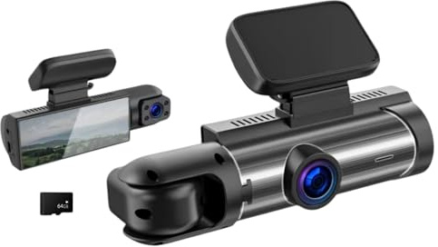 NORSKY-CAM-PRO™ - Die 310° Dashcam mit WiFi, Dashcam Auto Vorne Hinten 4K/1080P, Loop-Aufnahme, Nachtsicht, G-Sensor (CAM-PRO(Front & RÜCK)+64GB SD-Karte)