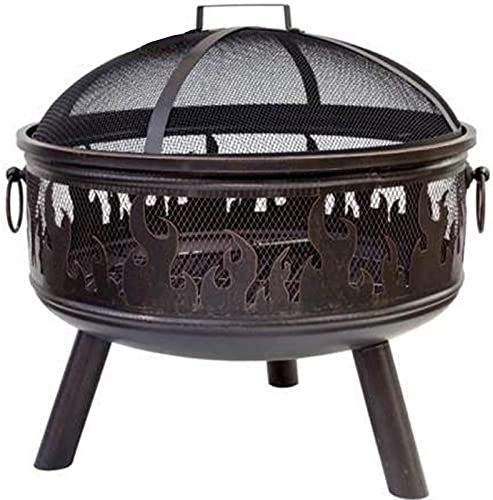 BKSXSOP Feuerstelle für den Garten, Grillstelle, holzbefeuerter Kamin mit Schürhaken und Funken