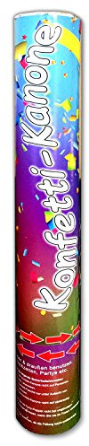 HAC24 Konfettikanone bunt 40 cm Party Hochzeit Shooter Popper Konfettiregen Kanone