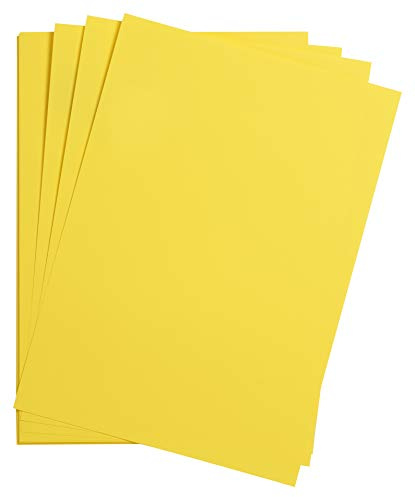 Clairefontaine 975354C Packung mit 25 Bastelkartons Maya, 185g, DIN A3, 29,7 x 42 cm, 1 Pack, zitronengelb