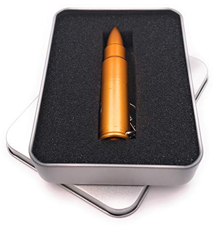 Onwomania Patrone Munition in golden aus Metall USB Stick in Alu Geschenkbox 8 GB USB 2.0