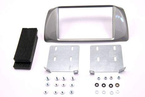 Doppel 2-DIN Radio Blende Einbaublende für ALFA Romeo Giulietta 940 (2010-2011) - Silber