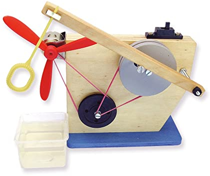matches21 HOME & HOBBY Seifenblasenautomat DIY Holz Bastelset für Kinder ab 12 Jahren Seifenblasenmaschine Bausatz