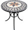 Viridex Mosaik-Tisch Capri Domus 60 cm Fuß aus lackiertem Stahl
