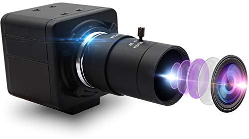 Mermaid 1080P Webcam with Zoom 5-50mm Varifocal Lens HD USB Camera Low light Manual Focus Webcam Plug and Play for Computer Laptop Raspberry Pi
