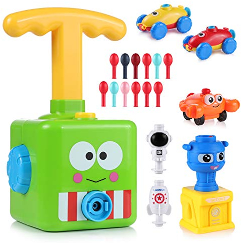 MOOKLIN ROAM Balloon Powered Launch Car, 19 in 1 Balloon Car Toy, Inertia Toy, Fun Inertia Power Car Balloon, Child Gift (Green)