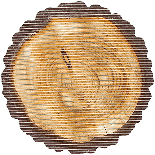 matches21 Weichschaum-Bodenbelag NOVA Sky Antirutschmatte Weichschaummatte Küche Bad Baumscheibe Holzoptik Ø 67 cm