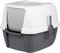 Iris Ohyama Arenero Gato Cubierto con Pala, hasta 8kg, Blanco/Gris, Caixa de areia para Gatos, Caja, para Gatos Grandes y pequeños, Cerrado, Cagadero, WC, Libre de BPA, Cat Litter Box, CLH-17J
