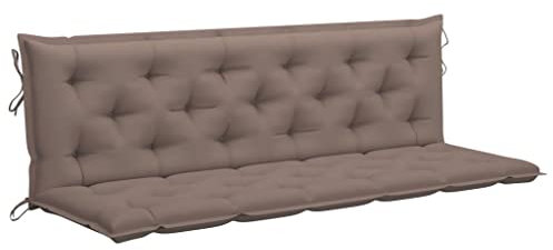 WIFESE Auflage für Hollywoodschaukel 180x50x7 cm Sitzkissen Bank Bankauflage Kissen Outdoor Bierbankauflagen Sitzpolster Bank Sitzauflagen FüR BäNke RüCkenpolster Taupe