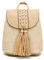 NICOLE & DORIS Sac a Dos de Paille Femmes Sac à Dos de Plage Daypacks Sac à Dos à Bandoulière Sac Seau Sac Porté Dos Loisir Sac de Voyage pour l'été Sac à Dos avec Glands Kaki