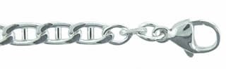 Damen 925 Silber Stegpanzer Armband 19 cm Ø 4,2 mm