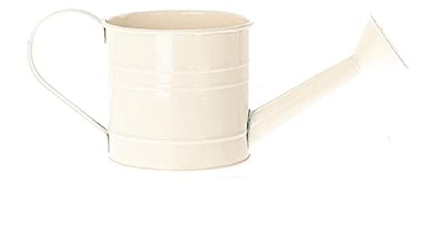 Metall Giesskanne I Ø 10 cm I H10,5 cm I Creme Weiss