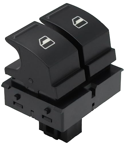 MCamooer 1K3959857 Botonera Elevalunas para Golf Mk5 Eléctrica Interruptor de Botón de Ventana para Caddy Passat B6 Je-tta Golf Plus Mando Elevalunas