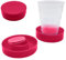 BullTek Tazza da Viaggio Pieghevole con Portapillole Integrato, Bicchiere Ripiegabile e Richiudibile/Espandibile, Riutilizzabile, Adatto per Campeggio, Viaggi, Picnic all’aperto, Escursioni (ROSSO)