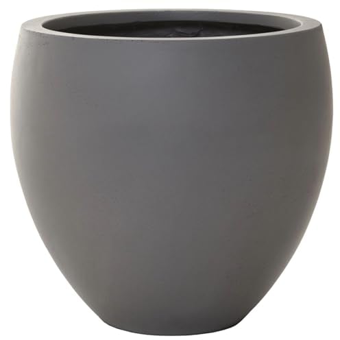 VIVANNO Blumentopf Fiberglas Pluto Beton-Design Grau (30x30 cm)