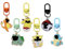 wopin 6pcs animes emaille Schlüsselanhänger, Cartoon Schlüsselanhänger, Anime Schlüsselanhänger Bekleidung Tasche Accessoires für Unisex für Anime-Fans