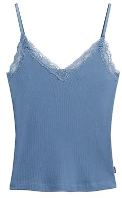 Superdry Damen Athletic Essential Lace Trim Cami Top