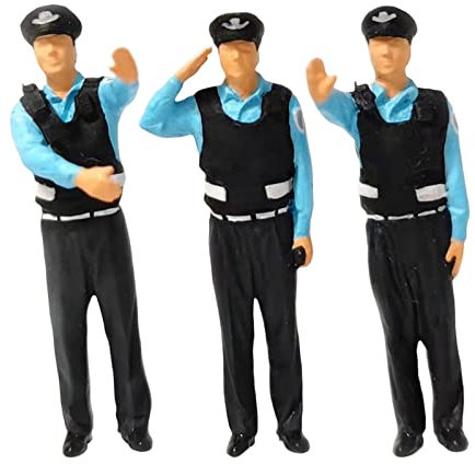 predolo Miniatur Verkehrsunfall Szene Modellfiguren für Modelleisenbahn Dekoration, Japanische Verkehrspolizei