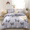 Freyamy Mädchen Bettwäsche Set 135x200cm 4teilig Grau Schmetterling Wendebettwäsche 100% Microfaser Weiche Bettbezug 2 Bettdeckenbezüge mit Reißverschluss und 2 Kissenbezug 80x80cm