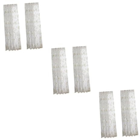 ABOOFAN 3St wohnzimmergardinen Living Room Curtains Langlebige Vorhanggardine Haltbare Vorhanggardine deko vorhangstange zu Hause Fensterabschirmung Schal schmücken Rosa