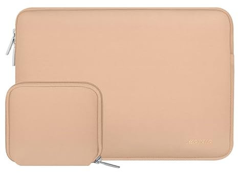 MOSISO Laptop Case 13.3 inch, 13-13.3 inch Laptop Sleeve Bag Compatible with MacBook Air/Pro 13 / Pro 14, HP Dell ASUS Lenovo Notebook, Neoprene Computer Sleeve Bag with Small Case, Pastel Orange