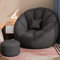 PacuM Stuffed Toy Storage Bean Bag Chair Cover, Lazy Sitzsack Stuhlbezug Perfekt zum Relaxen im Wohnzimmer oder Schlafzimmer 95 x 95 x 75cm,Dark Gray