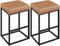 Yaheetech 2er Set Barhocker Barstühle mit Fußstütze Tresenhocker Thekenhöhe Rückenfreier Sitzhocker Belastbar fürs Esszimmer/Café/Bar/Küche, Sitzhöhe 76,5 cm, Braun