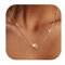 LOLIAS Herz Gold Kette mit Buchstaben Damen Namen Kette Edelstahl Goldkette Damen Mit Herz Buchstaben Anhänger Halskette Damen Gold Personalisierte Kette Mädchen Beste Freundin Geschenke Schmuck