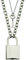 Stainless Steel Chain, Punk Padlock Necklace, Key Padlock Pendant Necklace, Jewelry Key Lock (Silver)