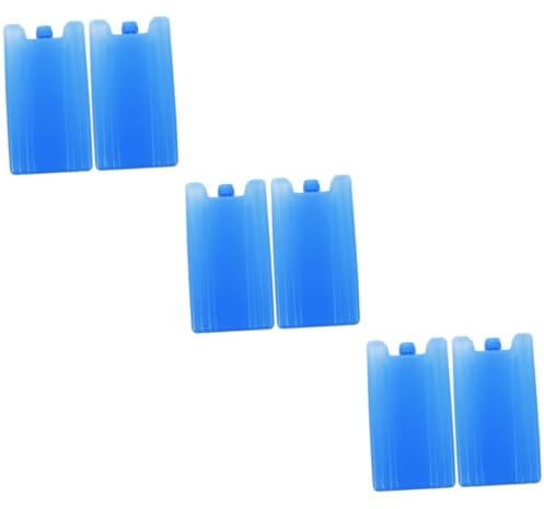 Beatifufu 6 Stück Packungen Gefrierbeutel Eisbeutel Plastikeispackungen kühlmittel kühlbox kühltasche für unterwegs -Mittagskühler Eisblöcke Frischhaltende Eiskisten Gefrierfach Blue