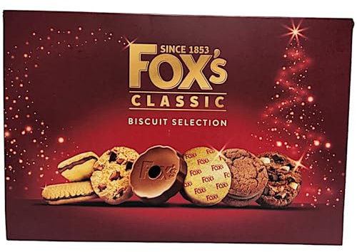 Fox Fabulous Chocolatey Biscuit Selection Assorted Milk White and Dark Chocolate Coated Biscuits 365g & 550g Box with 10 Delicious Biscuits (One Size, Fox's Biscuit Selection 550g)
