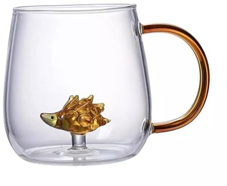 Kollections4you 3D Hedgehog Glass Mug/Cup Animals Collectable Item 400ML