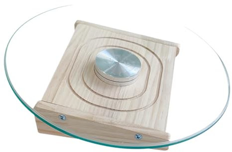 Chinchilla Laufrad Leise Kleintier Übung Spinner Stabile Untertasse mit Metalllager Käfig Spielzeug für Rennmäuse Hamster Nagetiere 29x6cm Glas Metall