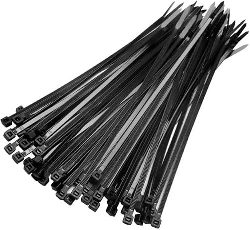 Set di 1000 fascette stringicavo nero da 80 mm, resistenti ai raggi UV, per interni ed esterni