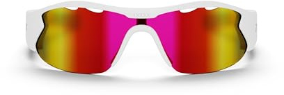 Reebok Flash Smart-Audio-Sonnenbrille, verspiegelt, polarisierte Gläser, HiFi-Bluetooth-Sportbrille, Berry Mirror