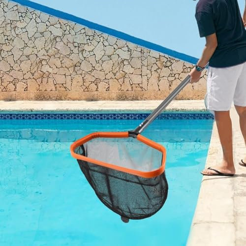 Pool Skimmers, Pool Skimmer Net with Double-Layer Netting Bag, Large Capacity Pool Net for Spas and Fountain