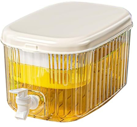 Slim Fridge Water Dispenser With Tap, Fridge Jug With Lid, Fridges Beverage Water Dispenser, Household Juices Kettle, Fridges Large Capacity Bucket For Cocktails, Juices, Tea, Fruit Tea