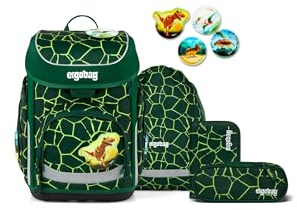 ergobag Schulranzen-Set cubo Set BärRex - Grün