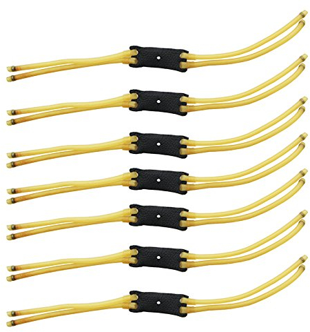 Mangobuy 4 Strips Super Durable Yellow Rubber Band ELASTIC Bungee For Slingshot Outdoor Hunting Catapult Replacement 3050 10-Pack
