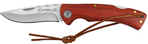 iFIELD EL29035 coltello da caccia pieghevole Bushcraft Sopravvivenza Escursionismo Campeggio, lama in acciaio inox con manico in resistenza, Made in Albacete (Spagna)