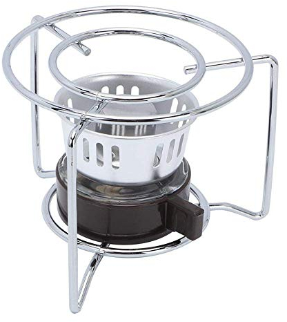 Mxtech Estufa portátil de alcohol, estufa de camping, acero inoxidable al aire libre para pescar senderismo mochilero