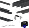 Kit SLID'UP 280 aluminium anodisé noir pour 2 portes de placard coulissantes 18 mm - rail 2 m - 50 kg