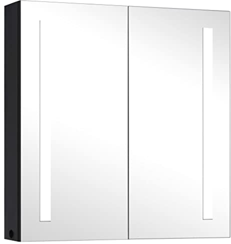 vidaXL LED Bad Spiegelschrank Badezimmerspiegel Badspiegel Spiegel Badschrank Badezimmerschrank Hängeschrank Wandschrank 62x14x60cm