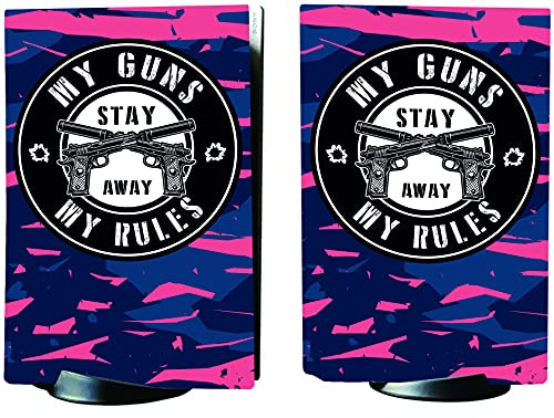 Autocollant en vinyle pour console PS5 Graffiti Gamer découpé avec précision pour une utilisation facile (camouflage violet militaire)
