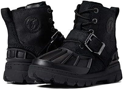 POLO RALPH LAUREN Oslo High (Toddler) Sneaker, Schwarzes Wildleder/Schwarz, 19.5 EU