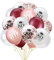 FACHY 80. Geburtstag Luftballons, Weinrot Roségold 80. Geburtstag Latex Konfetti Ballon Bänder für Frauen Mutter Happy 80 Jahre alt Geburtstagsfeier Dekorationen(Roségold)