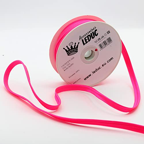 Leduc 20 Meter Paspelierung fluoreszierend – 5 Farben – zum Nähen 10 mm (8 + 2) Neon Neon Neonfarben Qualität Italienisch fluoreszierend 7113 Neon Pink