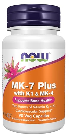 Supplements, MK-7 Plus with K1 & MK-4, Supports Bone Health*, 90 Veg Capsules